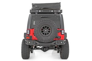 Jeep Wrangler Rear Bumper - Rough Country - Tubular - Textured Black - '07-'10